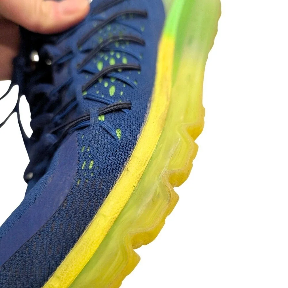 Nike Air Max 2015 Deep Royal Volt Running Shoes 698902-407 Men's USA 9.5 EU 43‎